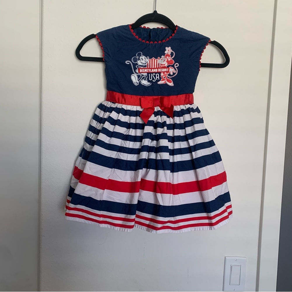 DISNEYPARKS RED WHITE AND BLUE STRIPED DRESS - Picture 1 of 4
